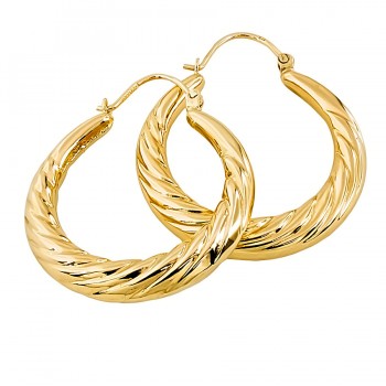 9ct gold 3.2g Hoop Earrings